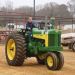 Woman on John Deere